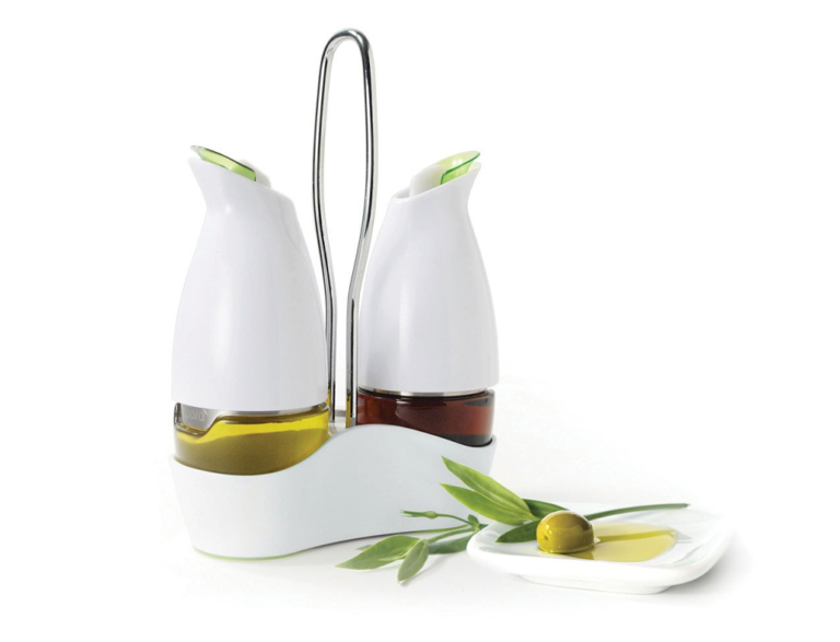Gourmet Cruet Set with Carrier Olio Olive Oils & Balsamics